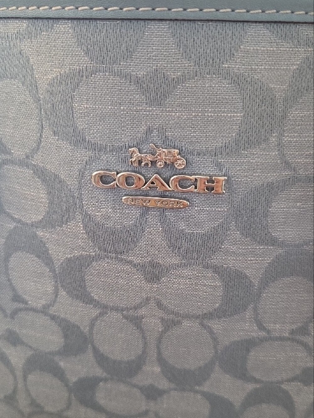 Coach Mollie Light Blue Signature Bag - Picture 8 of 8